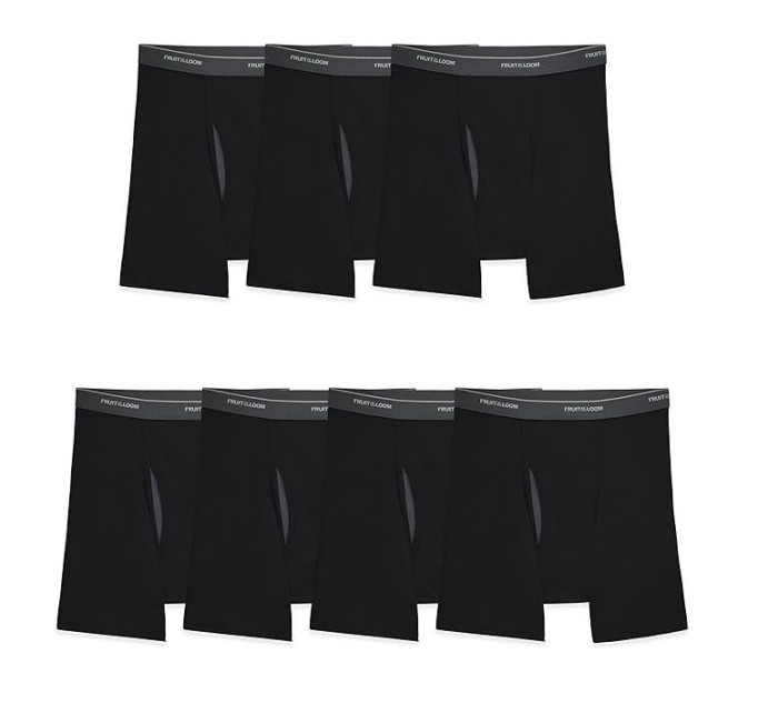 Set 7 boxeri pentru barbati Fruit of the Loom Coolzone, negru, M - OUTLET