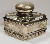 Calimara din cristal si montura din argint, Austro-Ungaria, cca. 1900