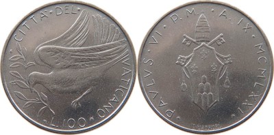 Vatican 1971 - 100 lire UNC foto