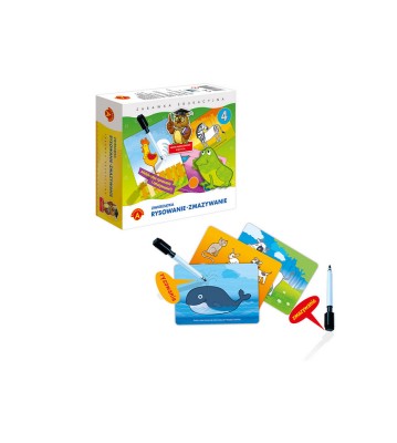 Invatam sa scriem, scrie si sterge cu creion MAGIC, model animale foto