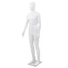 Gossi corp manechin masculin, cu suport din sticla, alb lucios 185 cm