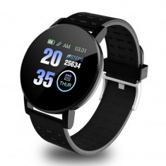 Smartwatch 119 Plus, iOS /Android, Bluetooth, Fitness Tracker, Negru foto