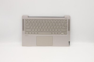 Carcasa superioara cu tastatura palmrest Laptop, Lenovo, Yoga S740-14IIL Type 81RS, 5CB0U44113, AM1EH000110, iluminata, argintie, layout US foto
