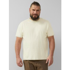 s.Oliver Big Sizes Tricou barbati big sizes din jerseu moale de bumbac, Regular fit, Crem, 2XL