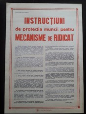 HST Afi? pe hartie protec?ia muncii Romania comunista foto