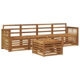 vidaXL Set de canapele de exterior 5 pcs natural Lemn Solid de Acacia 3383995