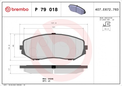 BREMBO P 79 018 PRIME LINE set placute frana,frana disc foto