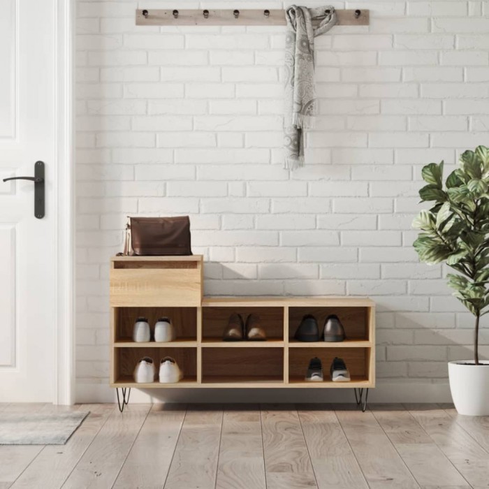 vidaXL Pantofar, stejar sonoma, 102x36x60 cm, lemn prelucrat 831367