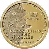 Statele Unite (SUA) 1 Dolar 2019 P (Delaware - Annie Jump Cannon) KM-706 UNC !!!, America de Nord