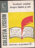 bnk ant Gh Bulgar - Scriitori romani despre limba si stil - cu dedicatie