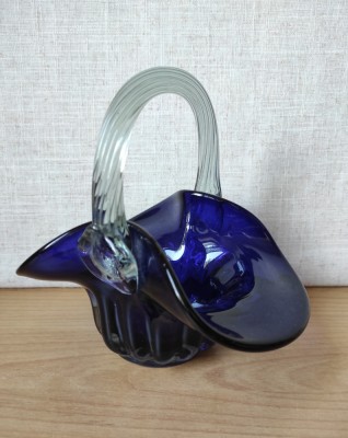 Coșuleț cristal cobalt foto