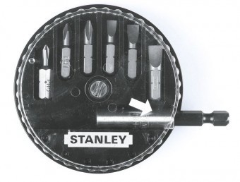 Stanley 1-68-735 Set 7 biti, PZ, drepti, adaptor magnetic - 3253561687358 foto