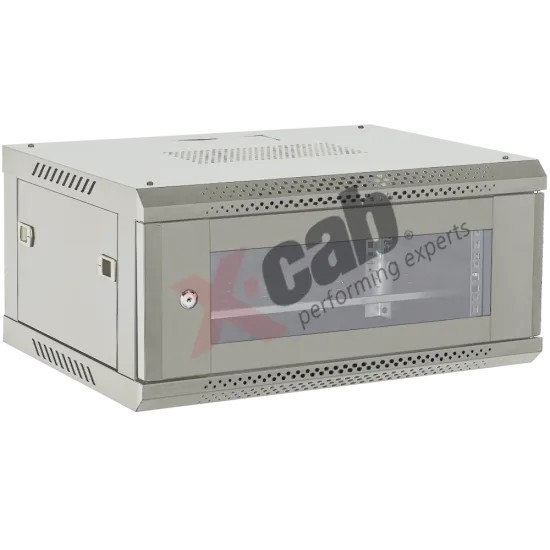 Cabinet metalic de perete 19&quot;, tip rack wallmount, 4U 600x450 mm, Xcab Gri