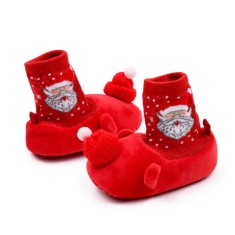 Botosei rosii cu ciorapel - Mos Craciun (Marime Disponibila: 9-12 luni (Marimea