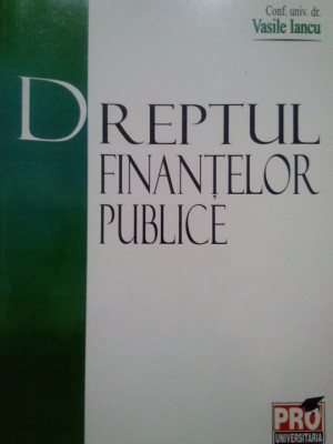 Vasile Iancu - Dreptul finantelor publice (2008) foto