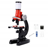 Microscop optic pentru copii 100-1200x rosu