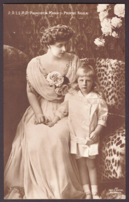 2585 - Regina MARIA, Queen MARY &amp;amp; Prince NICOLAE - old postcard - used - 1912 foto