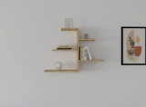 Cumpara ieftin Raft de perete, Asse Home, Gami, 82.2x48x19.6 cm, PAL , Maro