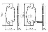 Set placute frana,frana disc TOYOTA COROLLA Limuzina (NRE18, ZRE17, ZRE18, NDE18) (2013 - 2016) BOSCH 0 986 494 182