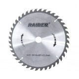 Disc circular pentru lemn Raider 230x40T, alezaj 22,2 mm