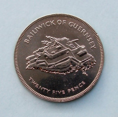 GUERNSEY - 25 Pence 1977 - Silver Jubilee foto