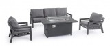 Cumpara ieftin Set mobilier gradina cu incalzitor Hendrix 216x85x88 cm