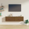Gossi dulapuri de perete 2 buc. maro miere 60x30x30 cm lemn masiv pin