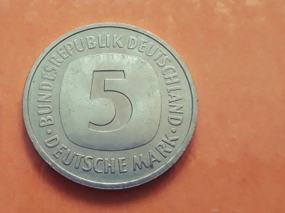 5 Mark 1989 J Germania marci RFG foto