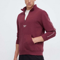 Reebok bluza barbati, culoarea bordo, cu imprimeu