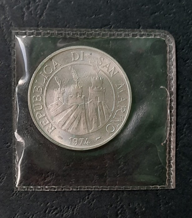 500 Lire &quot;Pigeons&quot; 1974, San Marino - A 2643
