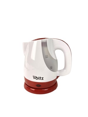 Fierbător electric Oliver Voltz, 2200W, baza rotativa, oprire automata 1.6 Litri, Alb/Roșu foto