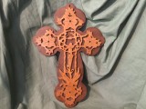 cruce / crucifix traforat realizat manual perioada comunista model deosebit !