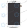 Ecran LCD Samsung Galaxy Mega 5.8 I9152 cu digitizator și carcasă frontală (albă)