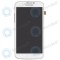 Ecran LCD Samsung Galaxy Mega 5.8 I9152 cu digitizator și carcasă frontală (albă)