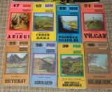 Lot 6 carti colectia Muntii nostri Carpati cu harta harti trasee montane retezat aninei codru moma padurea craiului suhard semenic valcan obcinele