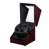 Watch Winder 2 Ceasuri Automatice Watchbox BW Carbon WW1985, Lemn Negru, Piele Eco, Cutie Rotativa Ceasuri, 170x145x145mm