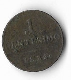 Moneda 1 centesimo 1822 - Venezia, Europa, Cupru (arama)
