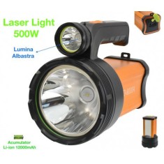 Lanterna profesionala reincarcabila, 500W, led laser, Acumulator LI-ION foto