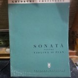 Partitura Sonata pentru violina si pian - Gheorghe Constantinescu