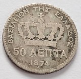 Grecia, 50 Lepta 1874