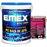 Pachet Vopsea Poliuretanica "Emex WPU-3SN" - Galben - Bid. 4 Kg + Intaritor 0.24 Kg