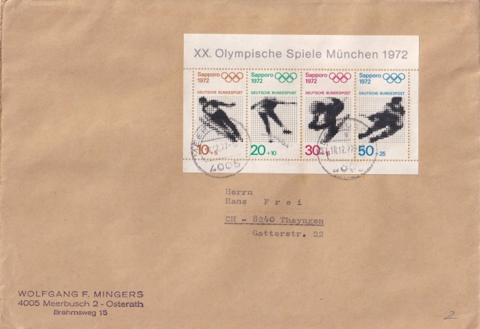 FILATELIE TEMATICA - PLIC GERMANIA TEMATICA OLIMPIC