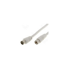 Cablu adaptor coaxiala 9,5mm mufa, F mufa, 2.5m, {{Impedan&#355;a de unda}}, Goobay - 11727