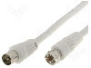 Cablu adaptor coaxiala 9,5mm mufa, F mufa, 2.5m, {{Impedan&amp;#355;a de unda}}, Goobay - 11727