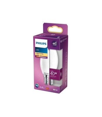Bec LED filament Philips lumanare B35 E14 4.3W (40W) 470lm lumina foto