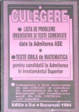 TESTE GRILA DE MATEMATICA PENTRU CANDIDATII LA ADMITEREA IN INVATAMANTUL SUPERIOR-GH. CENUSA SI COLAB.-262505