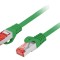 Patch cord LANBERG RJ45 S/FTP Cat 6 LSZH 20m verde