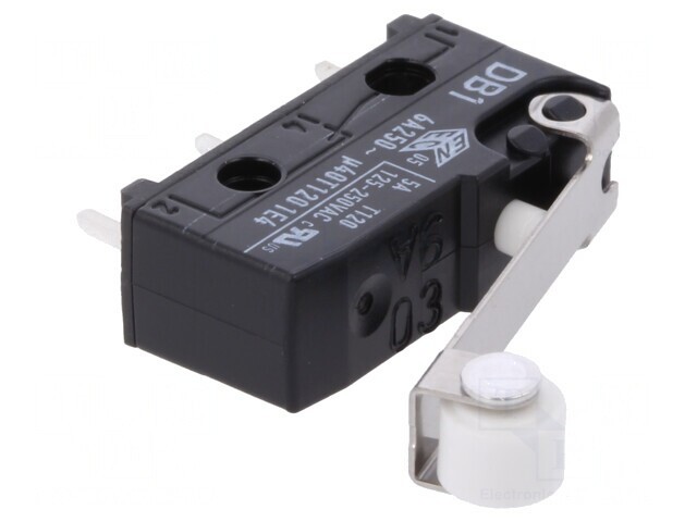 Micro&icirc;ntrerupător SNAP ACTION cu Rola 6A/250VAC 0,1A/80VDC
