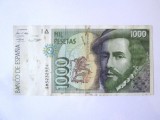 Spania 1000 Pesetas 1992,bancnota din imagini