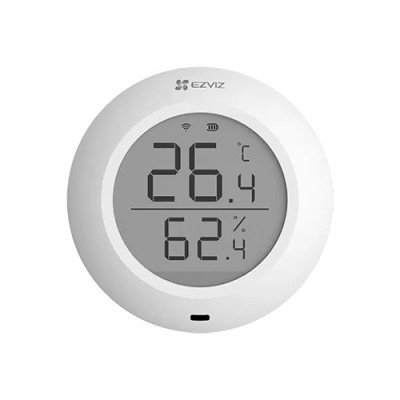 Senzor de temperatura si umiditate Smart Home EZVIZ, afisaj 1.8 inch, comunicare Wireless ZigBee CS-T51C foto